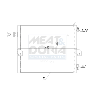 MEAT & DORIA Kondensor, klimaanlæg 991094 for KIA HYUNDAI