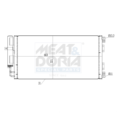 MEAT & DORIA Kondensor, klimaanlæg 991228 for LAND ROVER