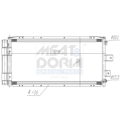 MEAT & DORIA Kondensor, klimaanlæg 991190 for TOYOTA