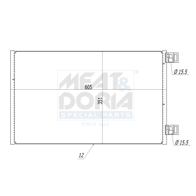 MEAT & DORIA Kondensor, klimaanlæg 991154 for MERCEDES-BENZ RENAULT