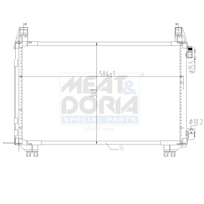 MEAT & DORIA Kondensor, klimaanlæg 991188 for TOYOTA