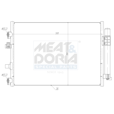 MEAT & DORIA Kondensor, klimaanlæg 991183 for FORD