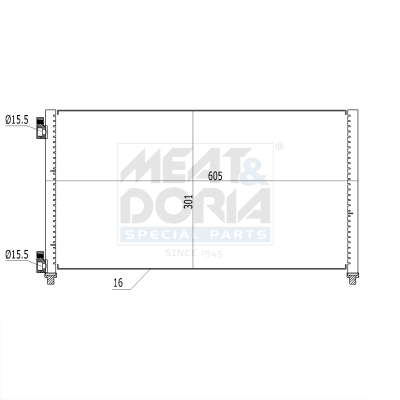 MEAT & DORIA Kondensor, klimaanlæg 991073 for LANCIA