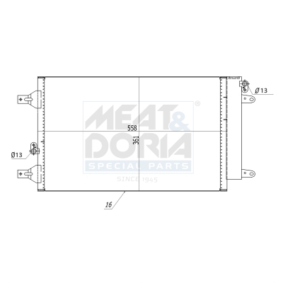 MEAT & DORIA Kondensor, klimaanlæg 991066 for FORD VAG