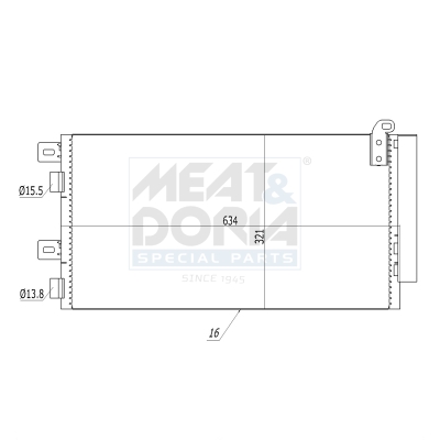 MEAT & DORIA Kondensor, klimaanlæg 991059 for BMW