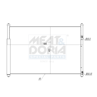MEAT & DORIA Kondensor, klimaanlæg 991086 for SUZUKI
