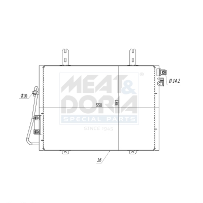 MEAT & DORIA Kondensor, klimaanlæg 991220 for RENAULT