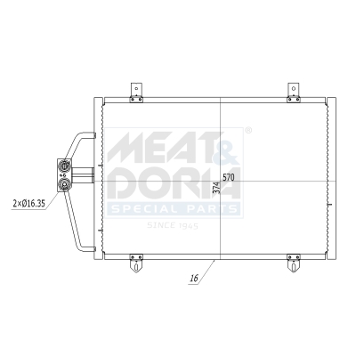 MEAT & DORIA Kondensor, klimaanlæg 991219 for RENAULT