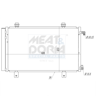 MEAT & DORIA Kondensor, klimaanlæg 991042 for LANCIA SUZUKI