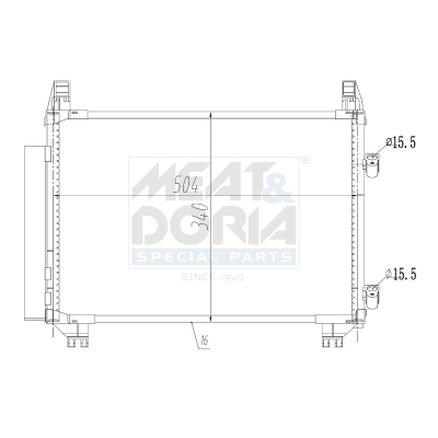 MEAT & DORIA Kondensor, klimaanlæg 991077 for TOYOTA