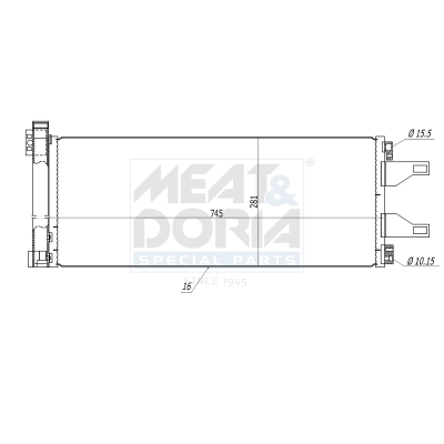 MEAT & DORIA Kondensor, klimaanlæg 991031 for LANCIA CITROËN/PEUGEOT