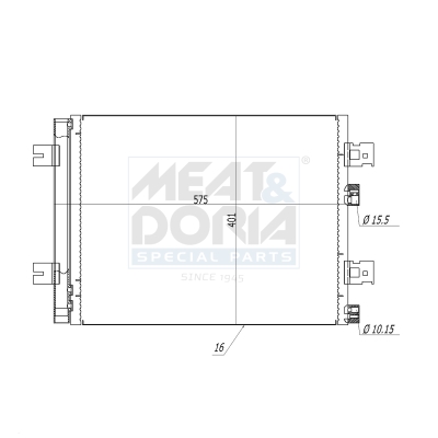 MEAT & DORIA Kondensor, klimaanlæg 991137 for DACIA LADA RENAULT