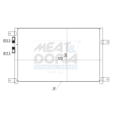 MEAT & DORIA Kondensor, klimaanlæg 991080 for LANCIA