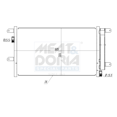 MEAT & DORIA Kondensor, klimaanlæg 991176 for IVECO
