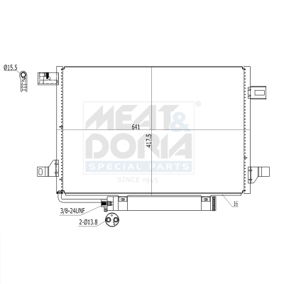 MEAT & DORIA Kondensor, klimaanlæg 991017 for MERCEDES-BENZ