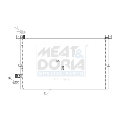 MEAT & DORIA Kondensor, klimaanlæg 991168 for FORD