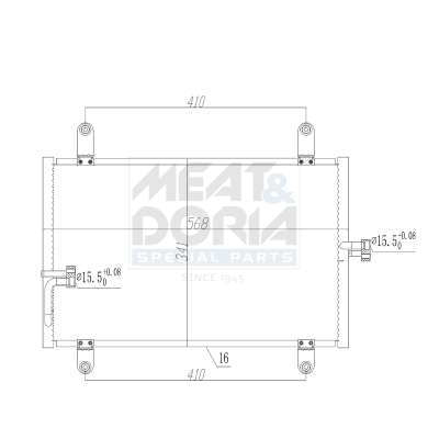 MEAT & DORIA Kondensor, klimaanlæg 991237 for LANCIA CITROËN/PEUGEOT