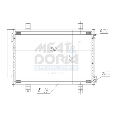 MEAT & DORIA Kondensor, klimaanlæg 991273 for OPEL GENERAL MOTORS SUZUKI