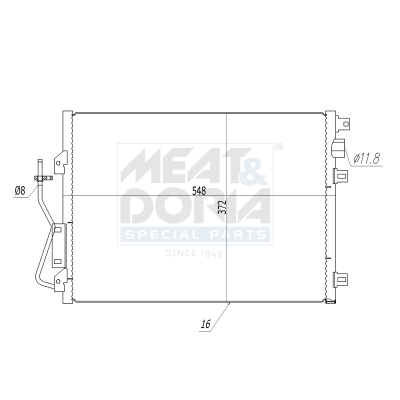 MEAT & DORIA Kondensor, klimaanlæg 991045 for RENAULT