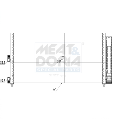 MEAT & DORIA Kondensor, klimaanlæg 991000 for FIAT LANCIA ALFA ROMEO