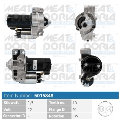 MEAT & DORIA Starter 5015848 for LANCIA RENAULT CITROËN/PEUGEOT