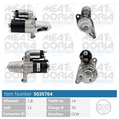 MEAT & DORIA Starter 5035764 for CHRYSLER MITSUBISHI