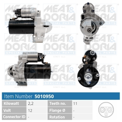 MEAT & DORIA Starter 5010950 for BMW