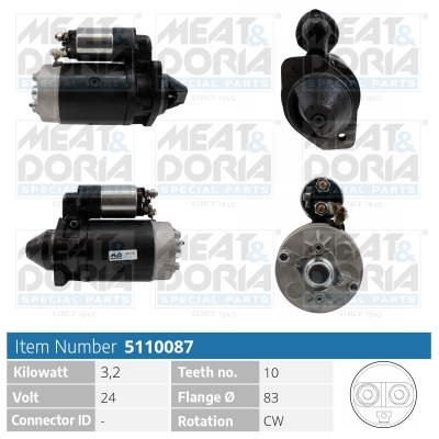 MEAT & DORIA Starter 5110087 for MERCEDES-BENZ