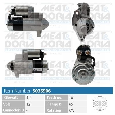 MEAT & DORIA Starter 5035906 for CHRYSLER MITSUBISHI