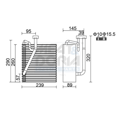 MEAT & DORIA Fordamper, klimaanlæg 997035 for GMC CHRYSLER