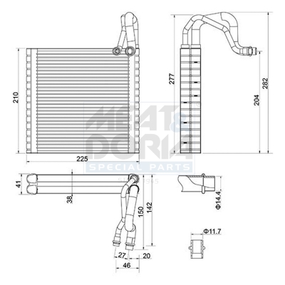 MEAT & DORIA Fordamper, klimaanlæg 997146 for RENAULT