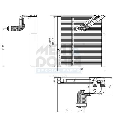 MEAT & DORIA Fordamper, klimaanlæg 997113 for KIA