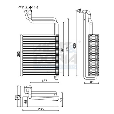 MEAT & DORIA Fordamper, klimaanlæg 997045 for MERCEDES-BENZ