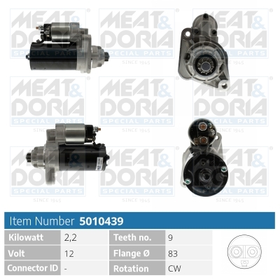 MEAT & DORIA Starter 5010439 for VAG
