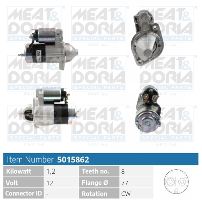 MEAT & DORIA Starter 5015862 for KIA MITSUBISHI