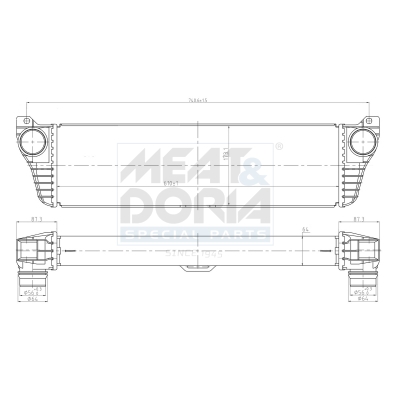MEAT & DORIA Ladeluftkøler 995064 for MERCEDES-BENZ