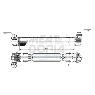 MEAT & DORIA Ladeluftkøler 995218 for RENAULT