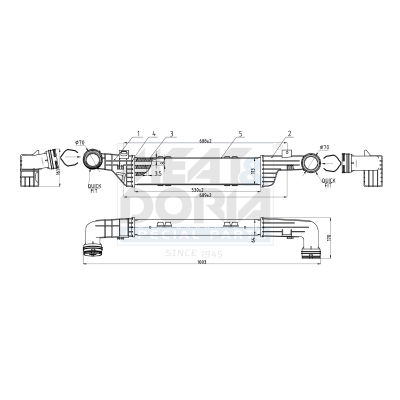 MEAT & DORIA Ladeluftkøler 995391 for MERCEDES-BENZ