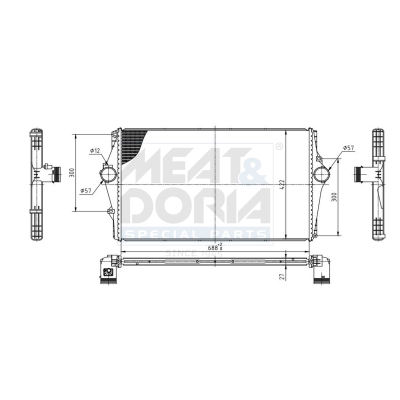 MEAT & DORIA Ladeluftkøler 995551 for VOLVO