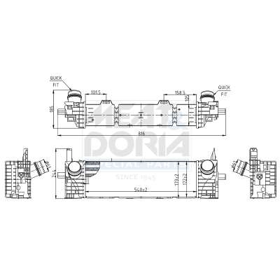 MEAT & DORIA Ladeluftkøler 995476 for BMW