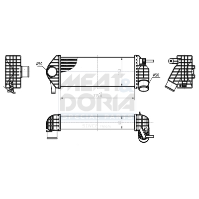 MEAT & DORIA Ladeluftkøler 995246 for RENAULT