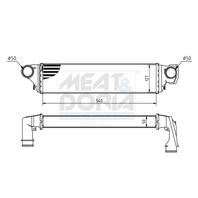 MEAT & DORIA Ladeluftkøler 995368 for BMW