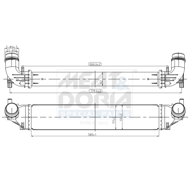 MEAT & DORIA Ladeluftkøler 995020 for VAUXHALL OPEL