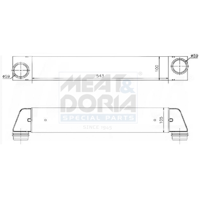 MEAT & DORIA Ladeluftkøler 995276 for BMW