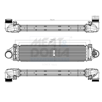 MEAT & DORIA Ladeluftkøler 995096 for FORD VOLVO LAND ROVER