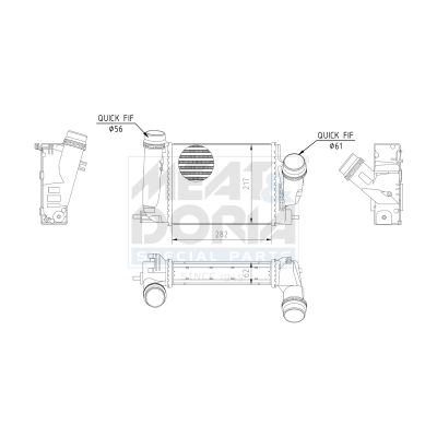 MEAT & DORIA Ladeluftkøler 995436 for RENAULT