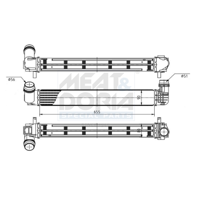 MEAT & DORIA Ladeluftkøler 995220 for RENAULT