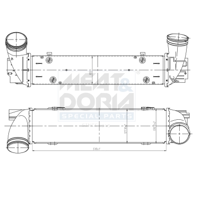 MEAT & DORIA Ladeluftkøler 995091 for BMW