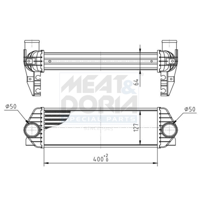 MEAT & DORIA Ladeluftkøler 995140 for FORD