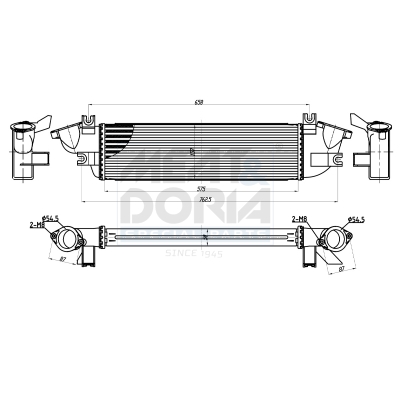 MEAT & DORIA Ladeluftkøler 995431 for LANCIA MITSUBISHI